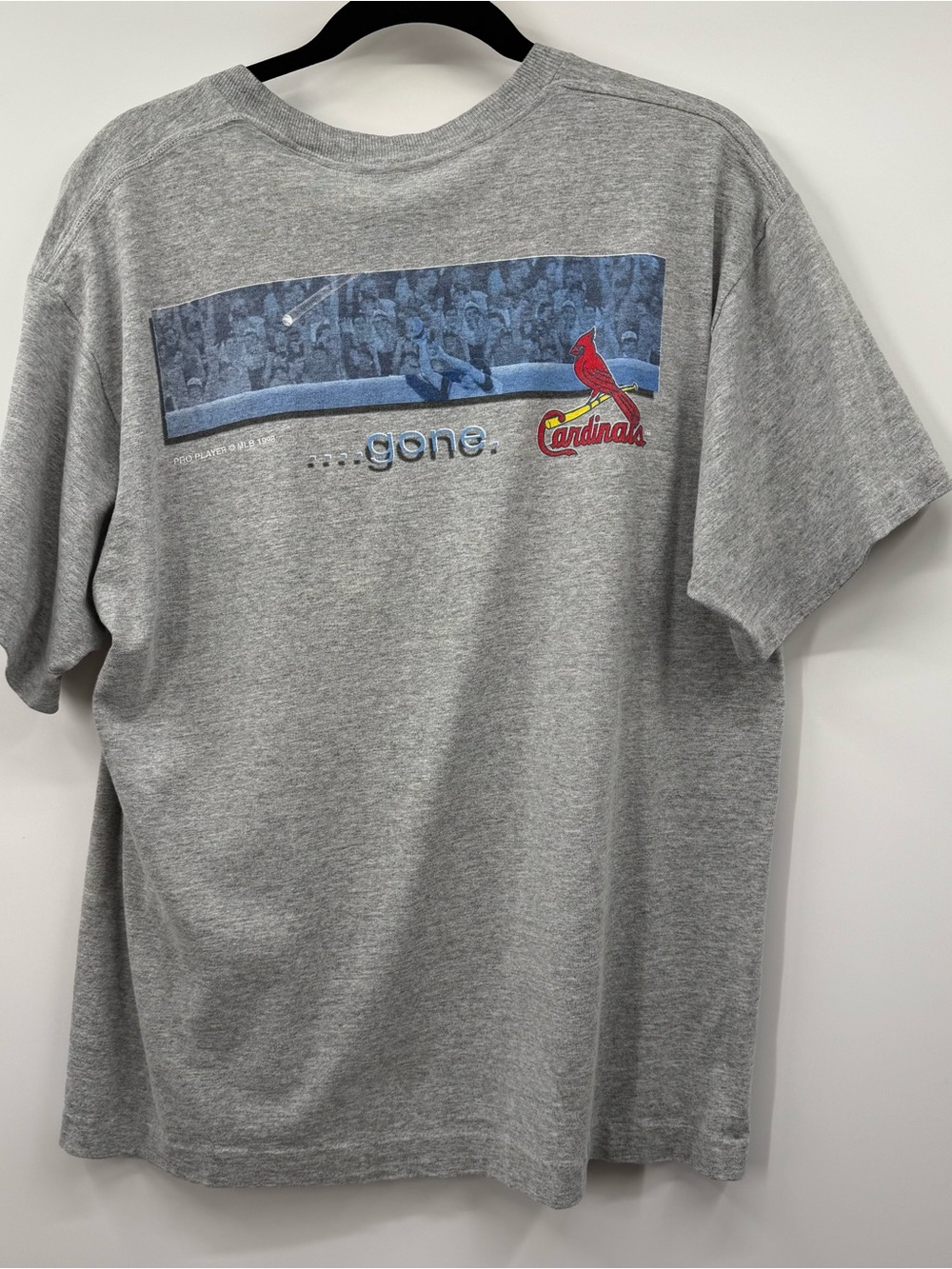 Pro Player Gray Baseball Graphic Tee with Blue Accents - Picture 4 of 7